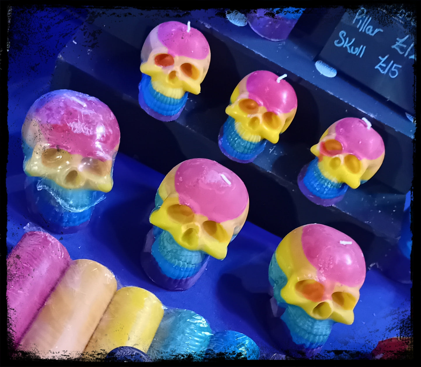 Rainbow Bright Skull